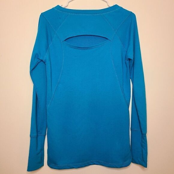 Jockey Blue Long Sleeve Workout Top Women's Small - Picture 2 of 4